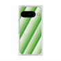 プレミアムスクエアケース with Pixelsnap［ Middle Stripe - Green ］