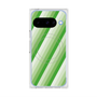 プレミアムスクエアケース with Pixelsnap［ Middle Stripe - Green ］