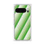 プレミアムスクエアケース with Pixelsnap［ Middle Stripe - Green ］
