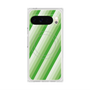 プレミアムスクエアケース with Pixelsnap［ Middle Stripe - Green ］