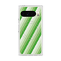 プレミアムスクエアケース with Pixelsnap［ Middle Stripe - Green ］