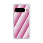 プレミアムスクエアケース with Pixelsnap［ Middle Stripe - Pink ］