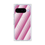プレミアムスクエアケース with Pixelsnap［ Middle Stripe - Pink ］