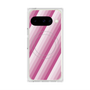 プレミアムスクエアケース with Pixelsnap［ Middle Stripe - Pink ］