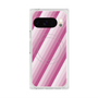 プレミアムスクエアケース with Pixelsnap［ Middle Stripe - Pink ］