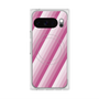 プレミアムスクエアケース with Pixelsnap［ Middle Stripe - Pink ］
