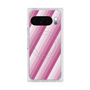 プレミアムスクエアケース with Pixelsnap［ Middle Stripe - Pink ］