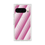 プレミアムスクエアケース with Pixelsnap［ Middle Stripe - Pink ］