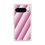 プレミアムスクエアケース with Pixelsnap［ Middle Stripe - Pink ］