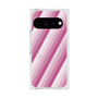 プレミアムスクエアケース with Pixelsnap［ Middle Stripe - Pink ］