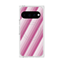 プレミアムスクエアケース with Pixelsnap［ Middle Stripe - Pink ］