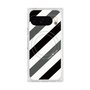 プレミアムスクエアケース with Pixelsnap［ Big Stripe - Black × Gray ］