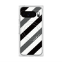 プレミアムスクエアケース with Pixelsnap［ Big Stripe - Black × Gray ］