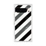 プレミアムスクエアケース with Pixelsnap［ Big Stripe - Black × Gray ］