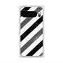 プレミアムスクエアケース with Pixelsnap［ Big Stripe - Black × Gray ］