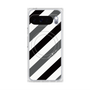 プレミアムスクエアケース with Pixelsnap［ Big Stripe - Black × Gray ］