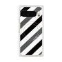 プレミアムスクエアケース with Pixelsnap［ Big Stripe - Black × Gray ］