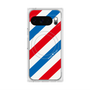 プレミアムスクエアケース with Pixelsnap［ Big Stripe - Red × Blue ］