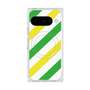 プレミアムスクエアケース with Pixelsnap［ Big Stripe - Green × Yellow ］