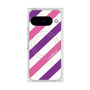 プレミアムスクエアケース with Pixelsnap［ Big Stripe - Purple × Pink ］