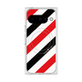 プレミアムスクエアケース with Pixelsnap［ Big Stripe - Red × Black ］