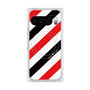 プレミアムスクエアケース with Pixelsnap［ Big Stripe - Red × Black ］
