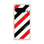 プレミアムスクエアケース with Pixelsnap［ Big Stripe - Red × Black ］