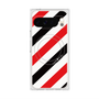 プレミアムスクエアケース with Pixelsnap［ Big Stripe - Red × Black ］