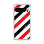 プレミアムスクエアケース with Pixelsnap［ Big Stripe - Red × Black ］