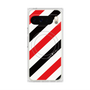 プレミアムスクエアケース with Pixelsnap［ Big Stripe - Red × Black ］