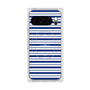 プレミアムスクエアケース with Pixelsnap［ Small Border - Navy ］