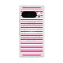 プレミアムスクエアケース with Pixelsnap［ Small Border - Pink ］
