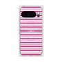 プレミアムスクエアケース with Pixelsnap［ Small Border - Pink ］