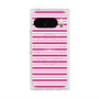 プレミアムスクエアケース with Pixelsnap［ Small Border - Pink ］