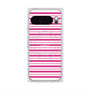 プレミアムスクエアケース with Pixelsnap［ Small Border - Pink ］