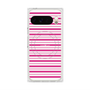 プレミアムスクエアケース with Pixelsnap［ Small Border - Pink ］