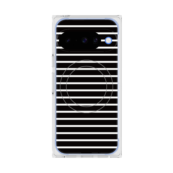 プレミアムスクエアケース with Pixelsnap［ Middle Border - Black ］