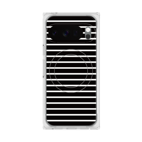 プレミアムスクエアケース with Pixelsnap［ Middle Border - Black ］