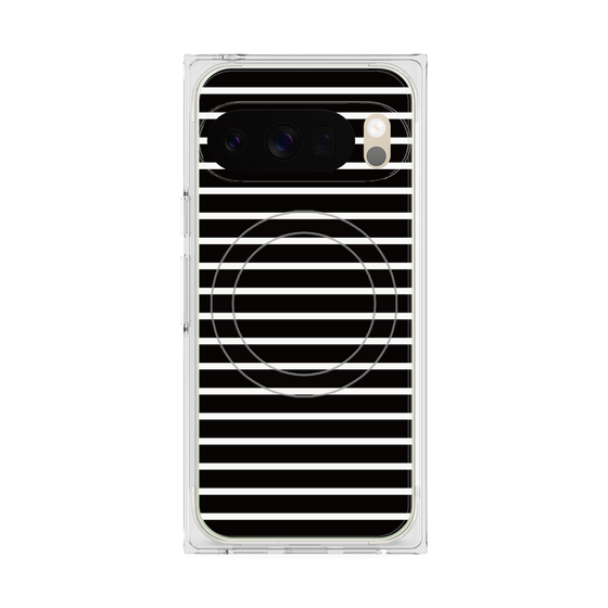 プレミアムスクエアケース with Pixelsnap［ Middle Border - Black ］