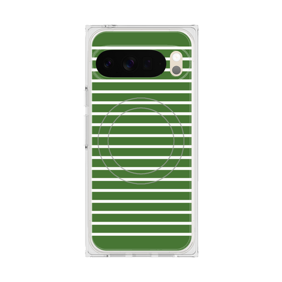 プレミアムスクエアケース with Pixelsnap［ Middle Border - Green ］