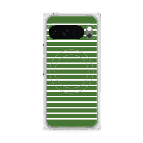 プレミアムスクエアケース with Pixelsnap［ Middle Border - Green ］