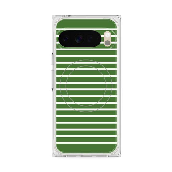 プレミアムスクエアケース with Pixelsnap［ Middle Border - Green ］