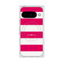 プレミアムスクエアケース with Pixelsnap［ Big Border - Pink ］