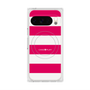 プレミアムスクエアケース with Pixelsnap［ Big Border - Pink ］