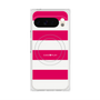 プレミアムスクエアケース with Pixelsnap［ Big Border - Pink ］