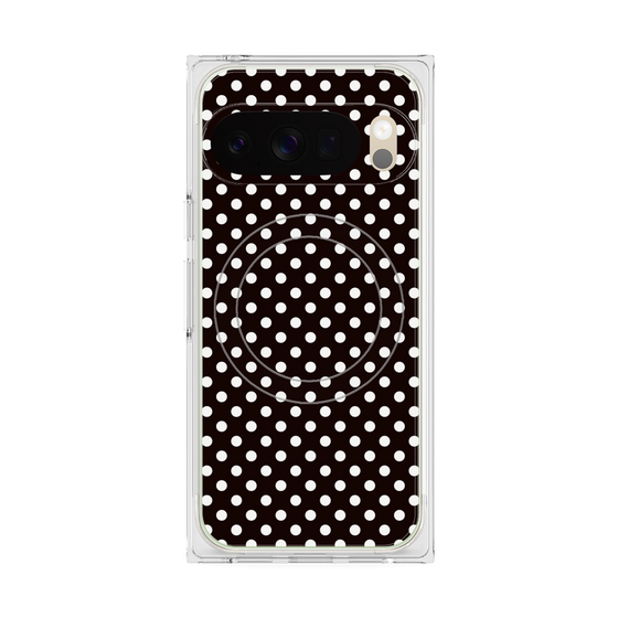 プレミアムスクエアケース with Pixelsnap［ Small Dot - Black ］