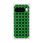 プレミアムスクエアケース with Pixelsnap［ Shower Dot - Green ］