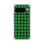 プレミアムスクエアケース with Pixelsnap［ Shower Dot - Green ］