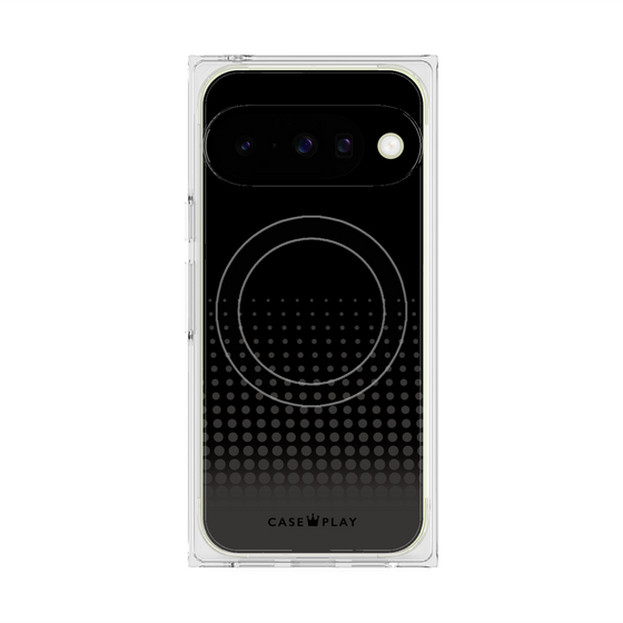 プレミアムスクエアケース with Pixelsnap［ Dot Gradation - Black ］