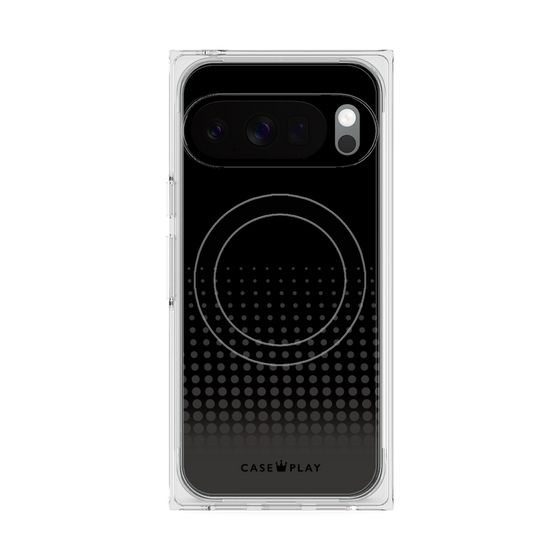 プレミアムスクエアケース with Pixelsnap［ Dot Gradation - Black ］